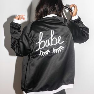The Style Club ‘Babe’ Embroidered Varsity Jacket